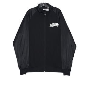 NFL Seattle Seahawks Men's Custom Laser Zip up Track JK sz LG Tall Black NWT
